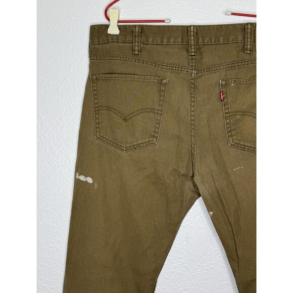 Levi's 511 Jeans Distressed Y2K Mens 38x32 Brown Slim Straight Denim Stretch - Picture 7 of 16